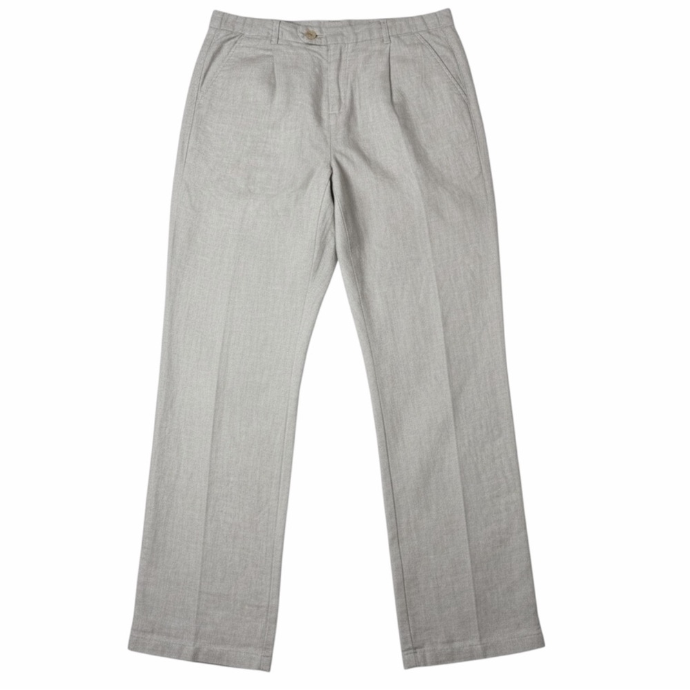 Zara Boys Trousers Dress Pants Linen Blend Gray 104 13 14